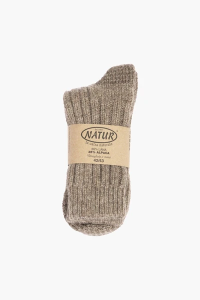 Wool/Alpaca Socks - Brown