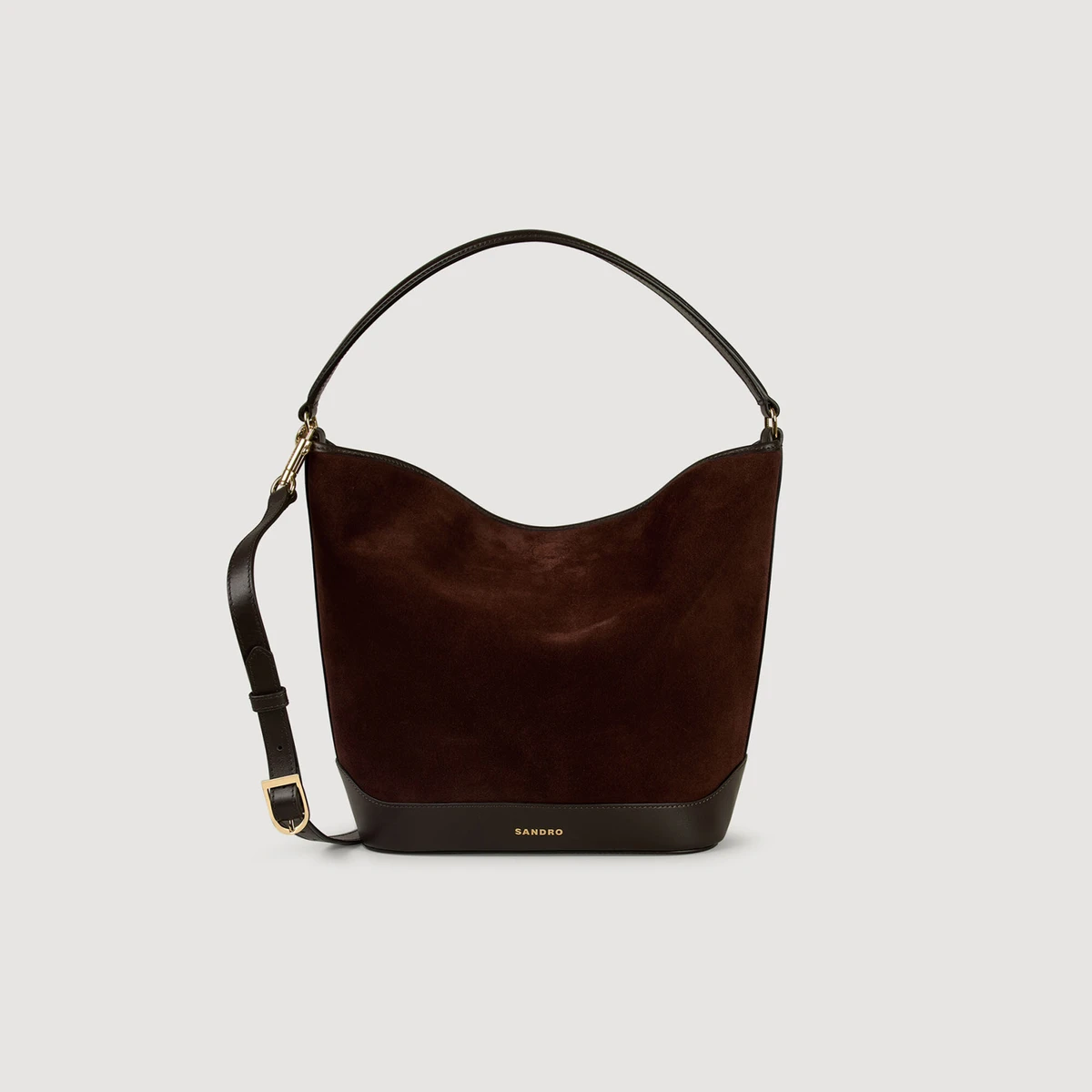 Sac seau TANGOSO en suède et cuir