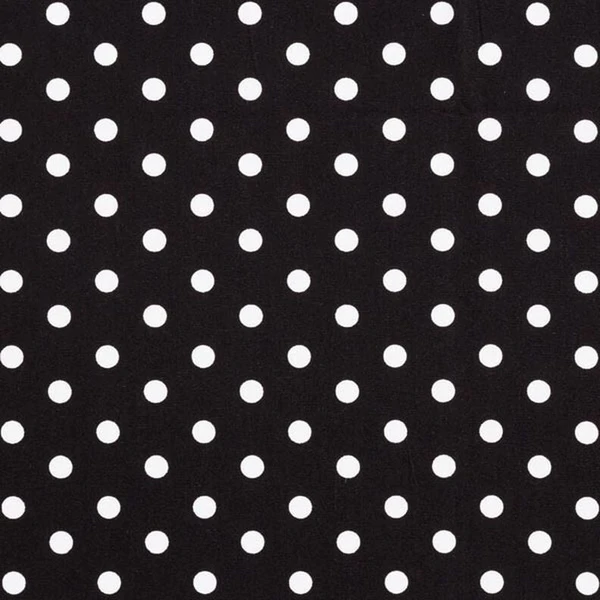 Popeline coton Grands pois – noir/blanc