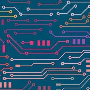 Circuit Nerd Fabric | Spoonflower