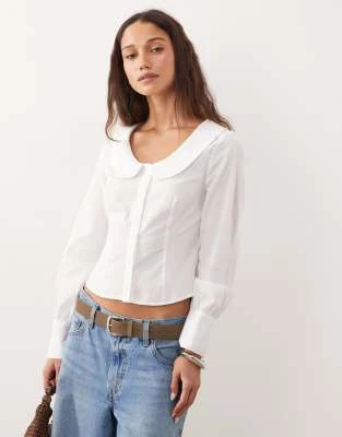 Miss Selfridge - Chemise ajustée à col Claudine