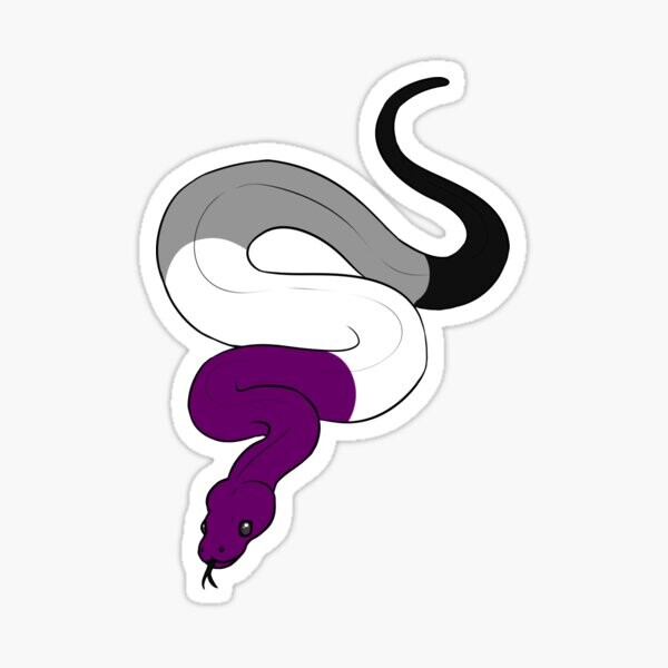 Serpent de fierté asexuée | Sticker
