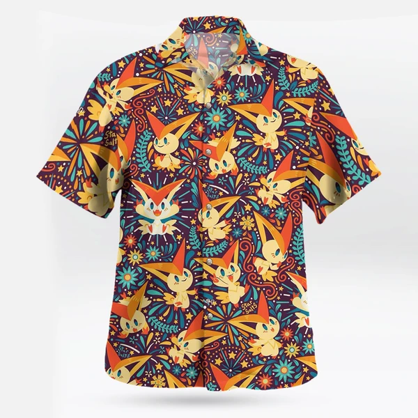 Victini Hawaiian Shirt – Victory Vibes Tropical Style - Tropi Hawaiian Shirts
