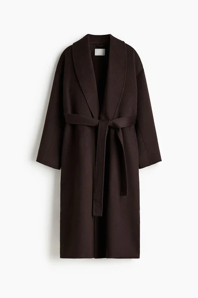 Manteau fait main en laine mélangée