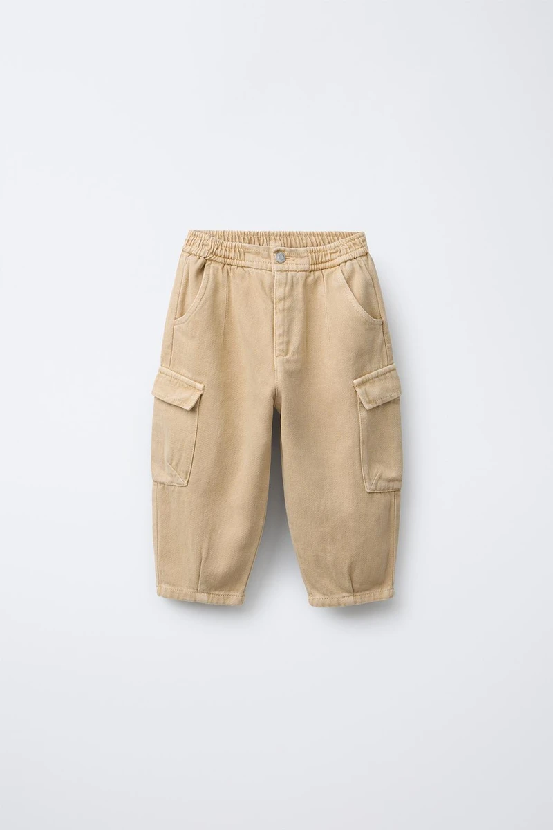 PANTALON EN SERGE CARGO