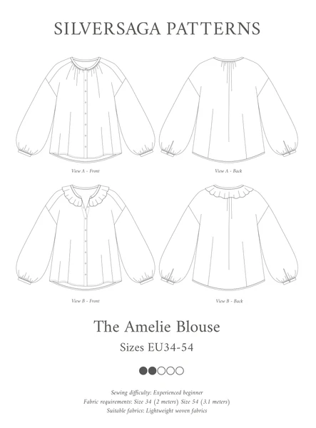 Amelie blouse PDF sewing pattern