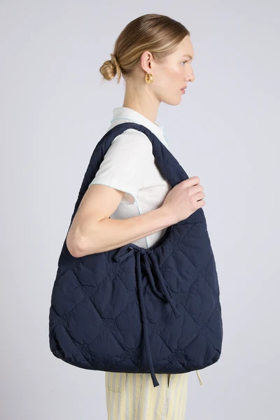 roisin quilted bag - navy