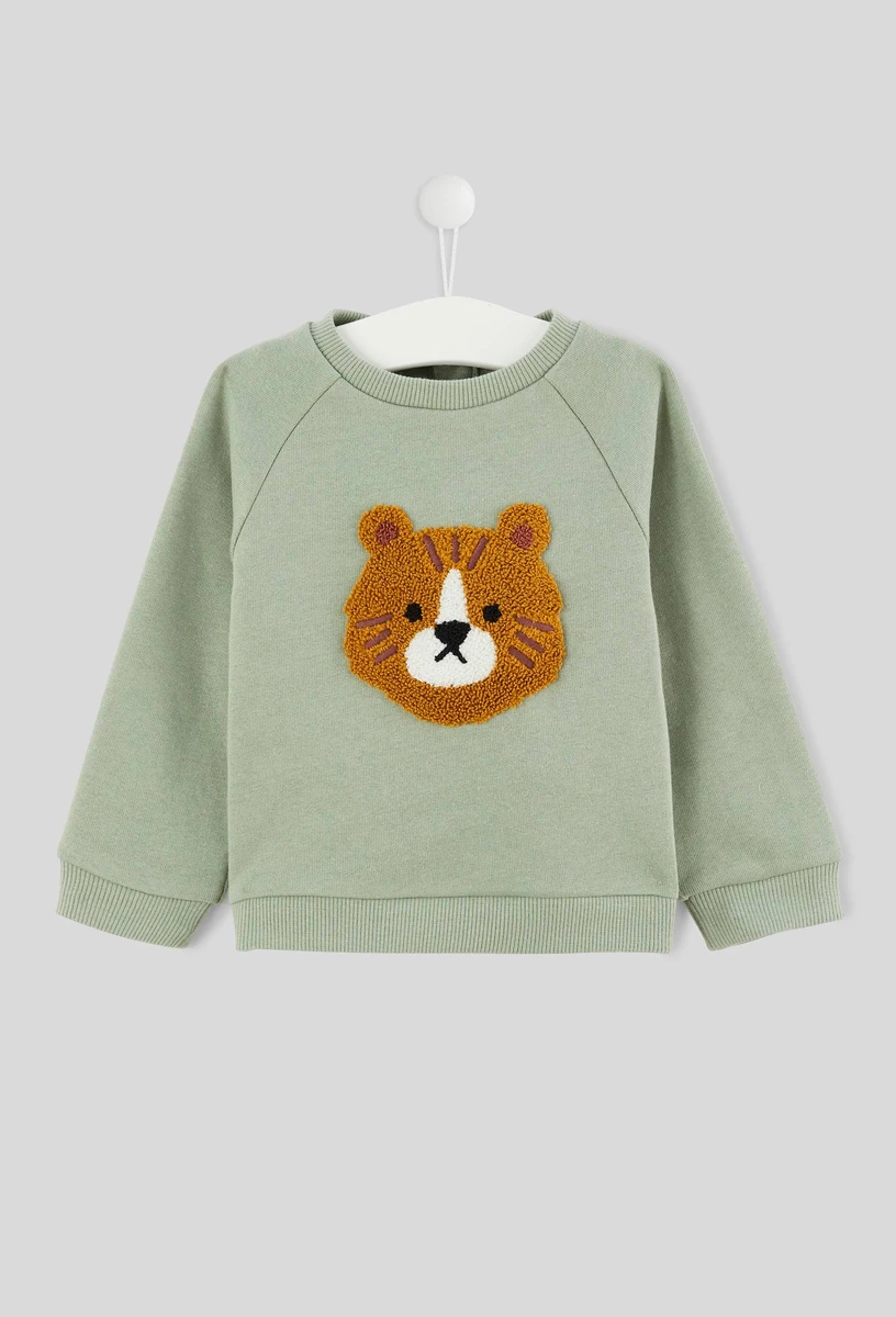 Sweat brodé en coton BIO GOTS