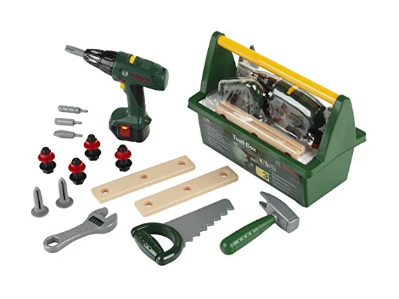 Klein - 8429 - Jeu d'imitation - Caisse à outils Bosch avec visseuse électronique
