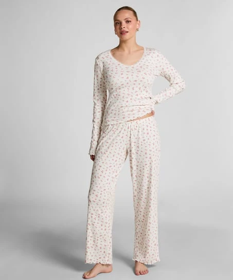 Pantalon de pyjama côtelé