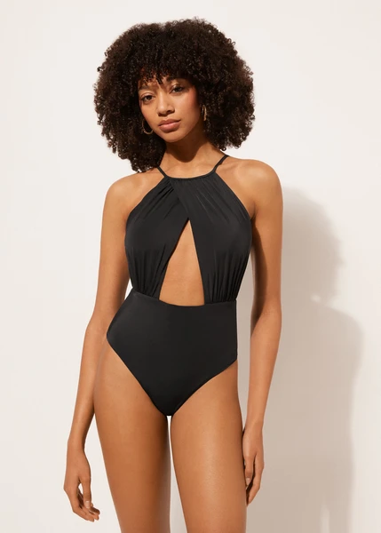 Maillot une pièce Black Halter Neck