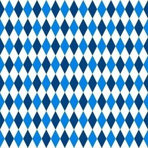 harlequin diamond blue navy white small Fabric | Spoonflower