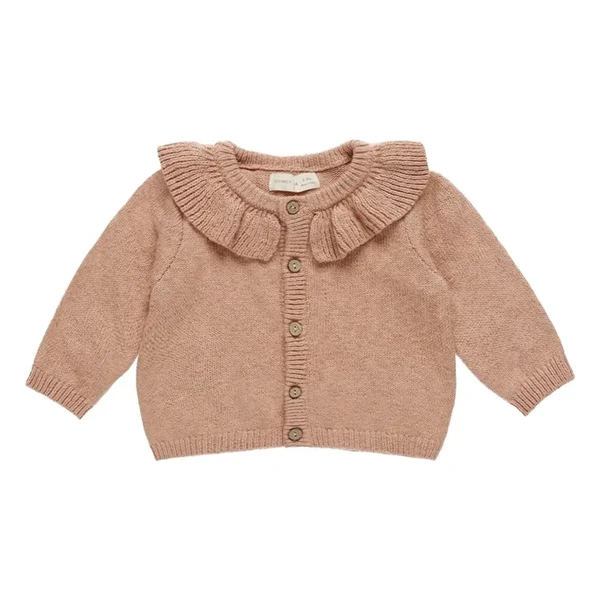 Cardigan Col à Volants | Rose