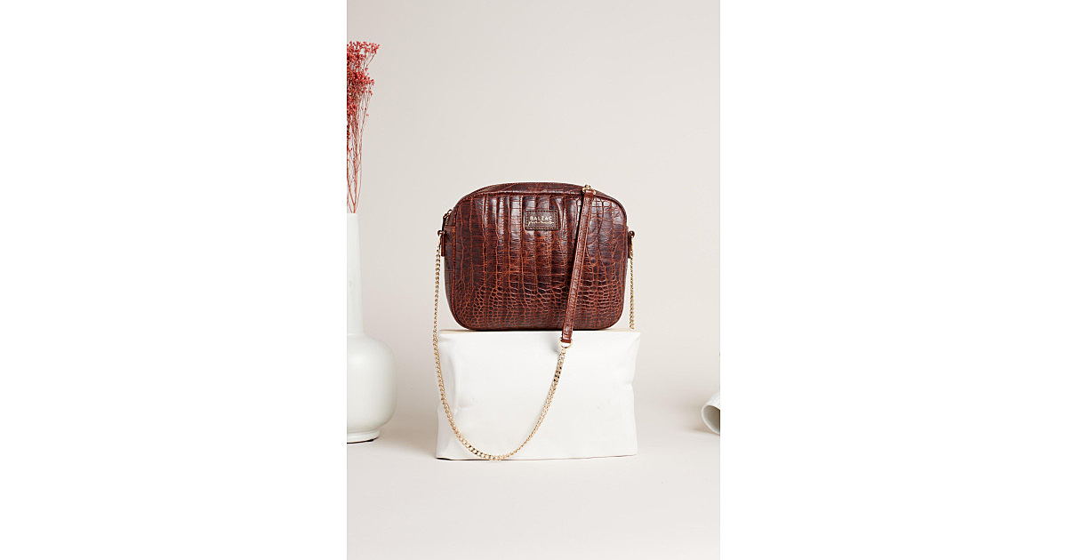 Sac César cognac embossé