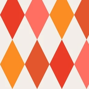 Harmonious Harlequins in Summer Sunset Fabric | Spoonflower