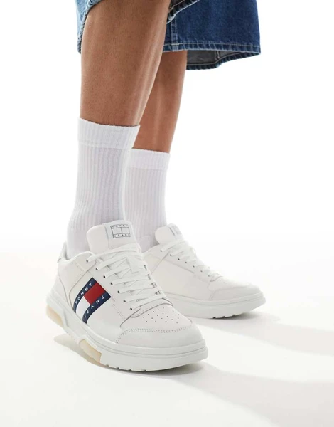 Tommy Jeans - Brooklyn - Baskets à motif drapeau - Blanc
