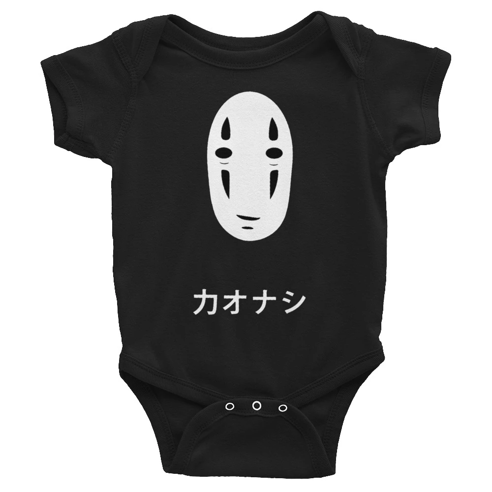 Spirited Away No Face Kaonashi Baby Custom Onesie Infant Bodysuit - Ghibli Merch Store - Official Studio Ghibli Merchandise