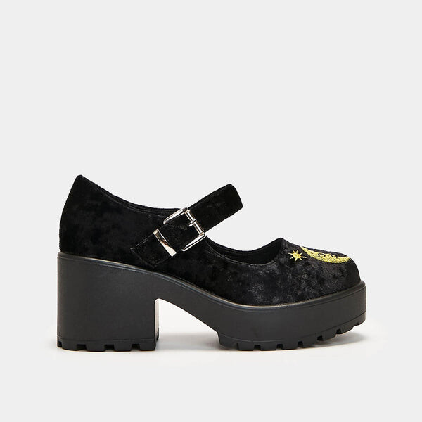 Tira witchy mary janes 'della black velvet edition'