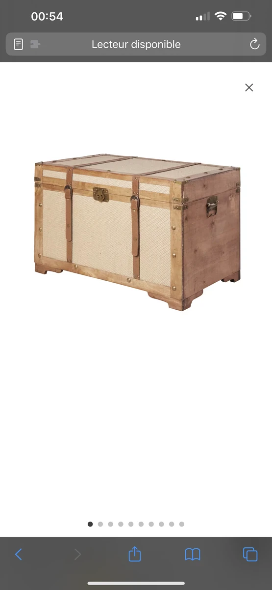 Malle en lin écru | Maisons du Monde