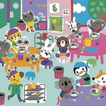 Stickers épais : L'école – Pochette de 30 autocollants épais et repositionnables avec 4 décors – À partir de 18 mois Broché – Illustré, 22 septembre 2022