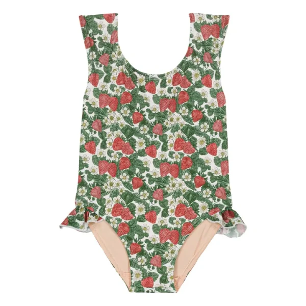 Maillot de Bain Fraises Anti-UV | Vert