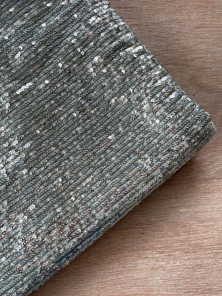 Sequin souple argent - Imprimé Glacier