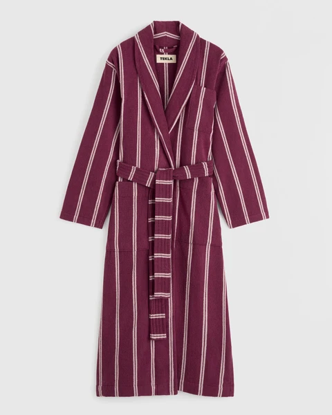 Tekla Fabrics Classic Bathrobe - Striped - Venice