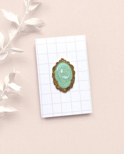 Pin's - Green brooch