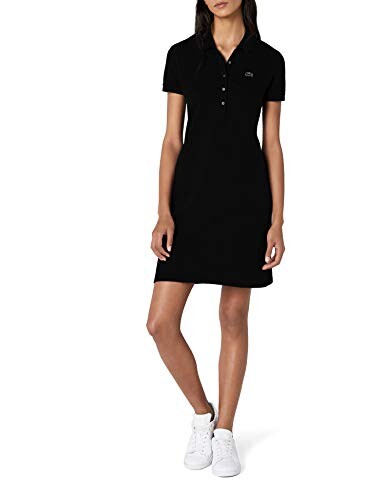 Lacoste EF8470, Robe Femme, Noir (Noir), 38 (Taille Fabricant : 38)
