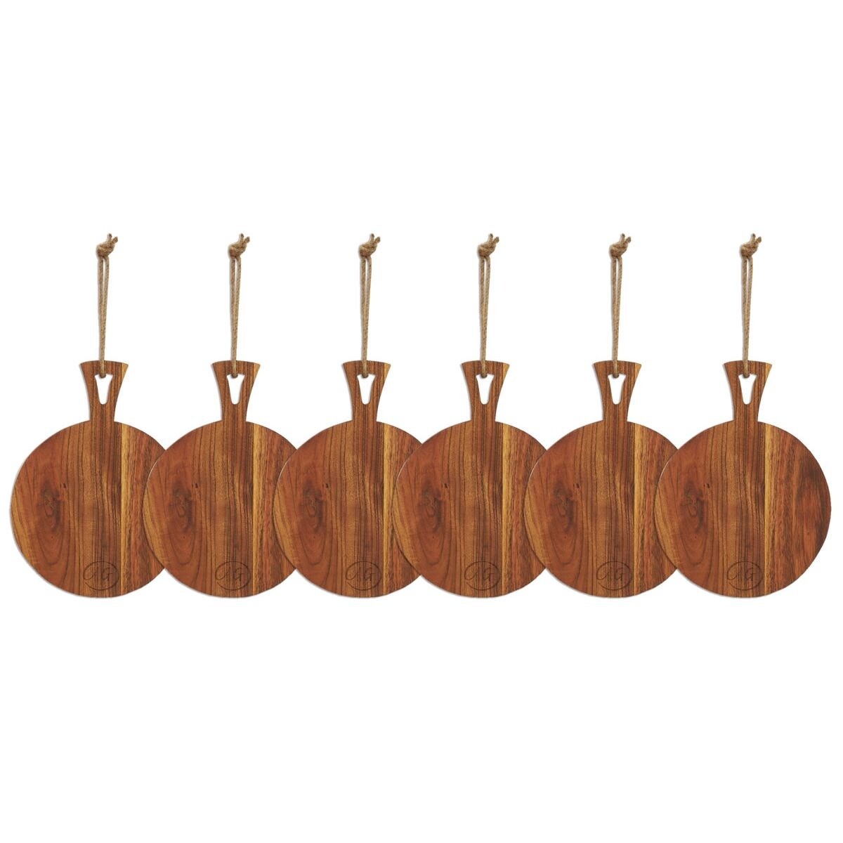 Mini planches à découper en acacier huilé (Lot de 6) Lot de 6 