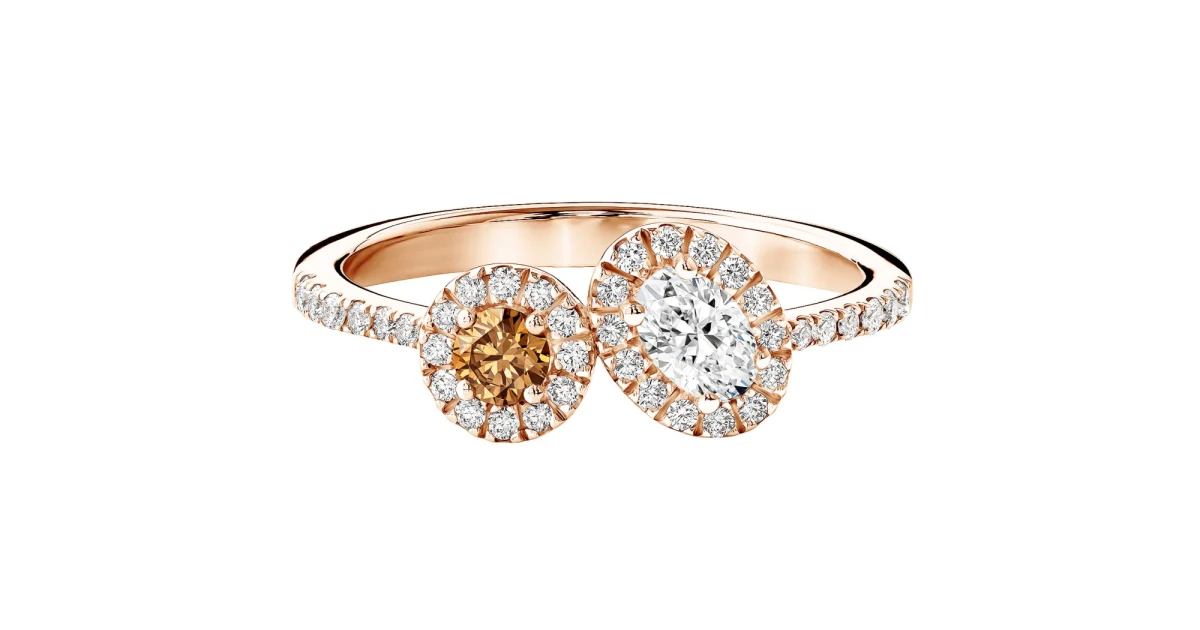 Bague Or rose Diamant Cognac AlterEgo Ovale