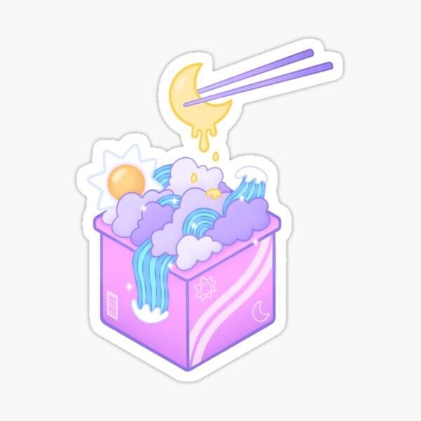  avec nouilles ondulées | Sticker