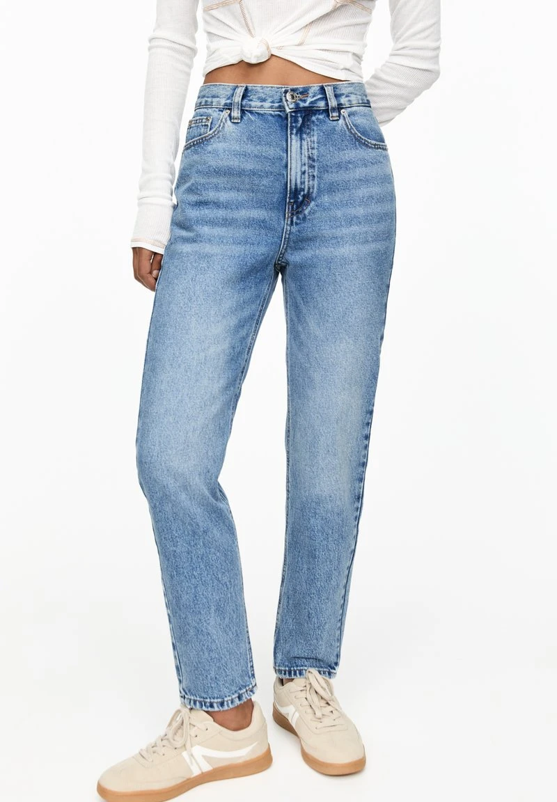 MOM - Jeans fuselé - stone blue denim 46