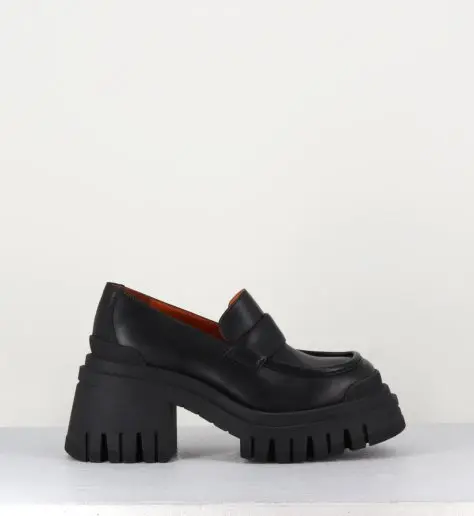 Mocassins semelle chunky esprit 90s - MOCA NERO - Garrice