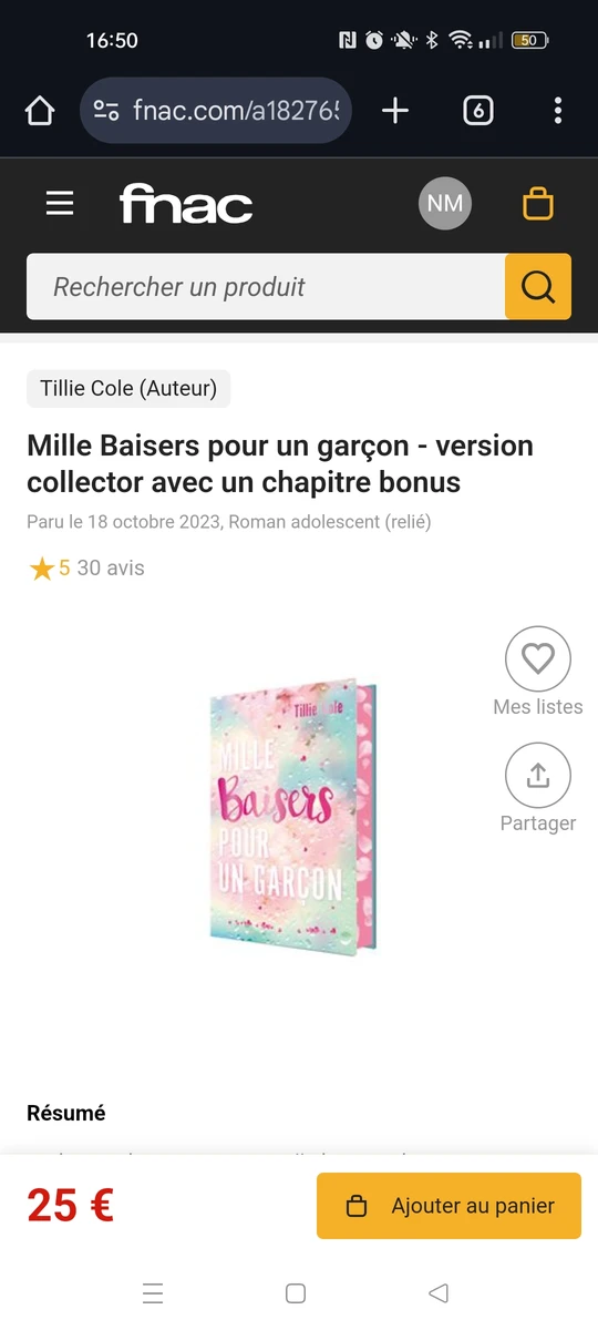 Mille baisers pour un garçon Édition Collector 