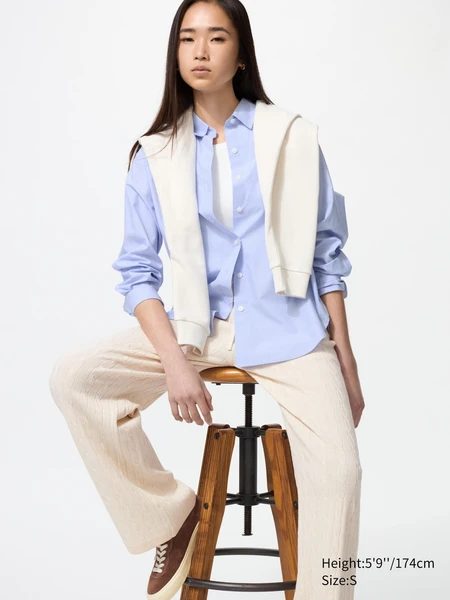 Pantalon en maille torsadée (Long) pour Femme | UNIQLO FR