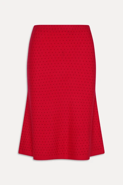 Magnolia Knit Midi Skirt - Cranberry