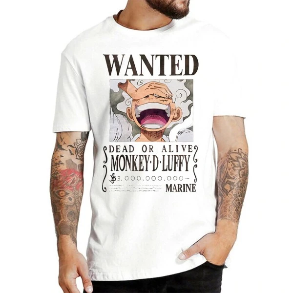 One Piece Monkey D. Luffy Gear 5 Wanted Unisex T-Shirt - One Piece Universe - The Best Store for One Piece Merchandise