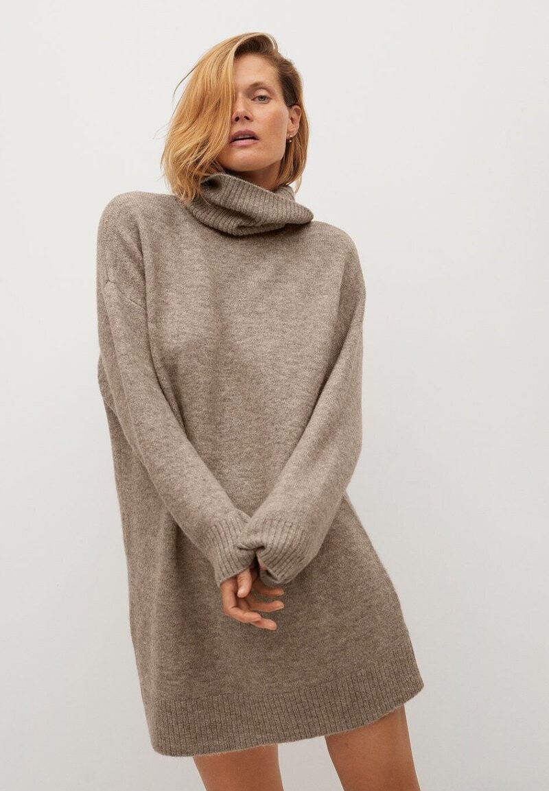 TALDORA - Robe pull - středně hnědá