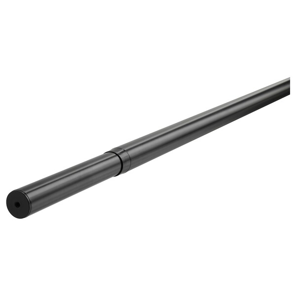 HUGAD Tringle à rideau - noir 120-210 cm