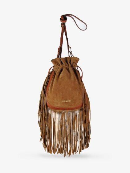 LeChamane Suédé Naturel - sac bandoulière en cuir suédé femme marron | PAUL MARIUS