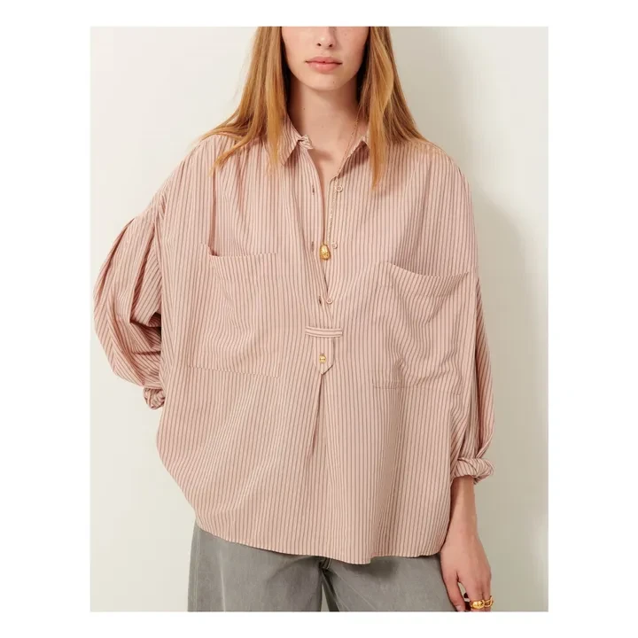 Blouse Claude Rayures | Vieux Rose