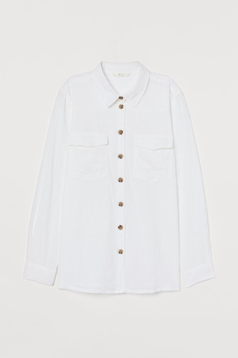 Chemise en lin mélangé