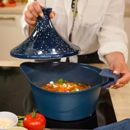 Couvercle Tajine bleu pour l'Incroyable Cocotte 24 ou 28 cm COOKUT | Sans PTFE