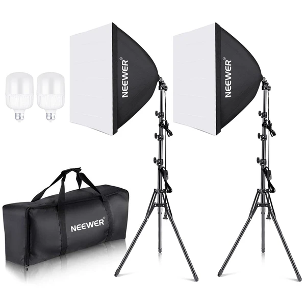 NEEWER | NK200 Kit d'Éclairage 700w pour la Photographie avec Softbox 60x60cm