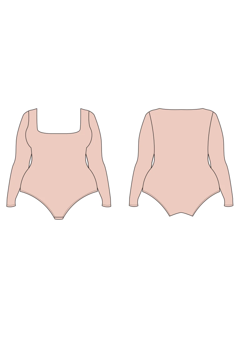 Ione Long Sleeve Bodysuit PDF Sewing Pattern