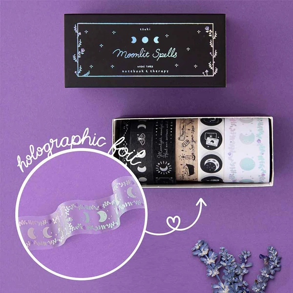 Tsuki ‘Moonlit Spells’ Washi Tapes Set ☾ – NotebookTherapy
