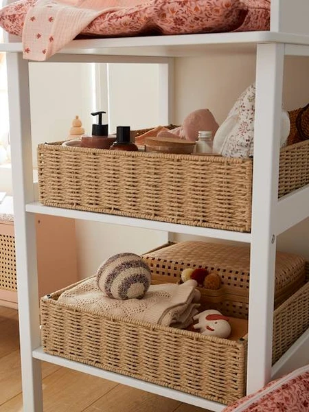 Panier de rangement pour table à lange en corde de papier beige - Vertbaudet