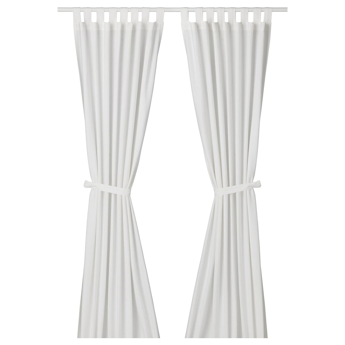 LENDA Rideaux+embrasses, 2 pcs - blanc 140x300 cm