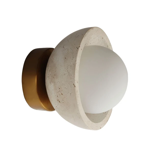 Applique ou plafonnier pierre et bois - PIETRA